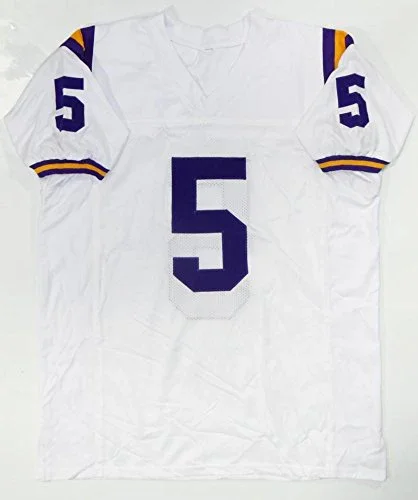 Derrius Guice Autographed White College Style Jersey- JSA Witness Auth - Image 4