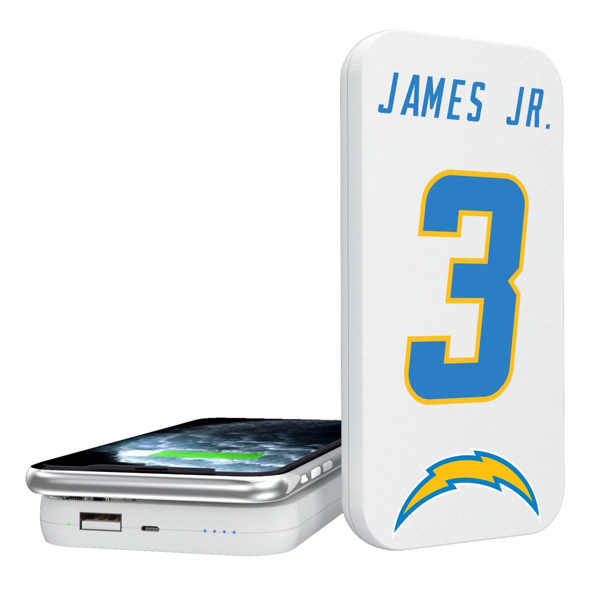 Derwin James Jr. Los Angeles Chargers 3 Ready 5000mAh Portable Wireless Charger