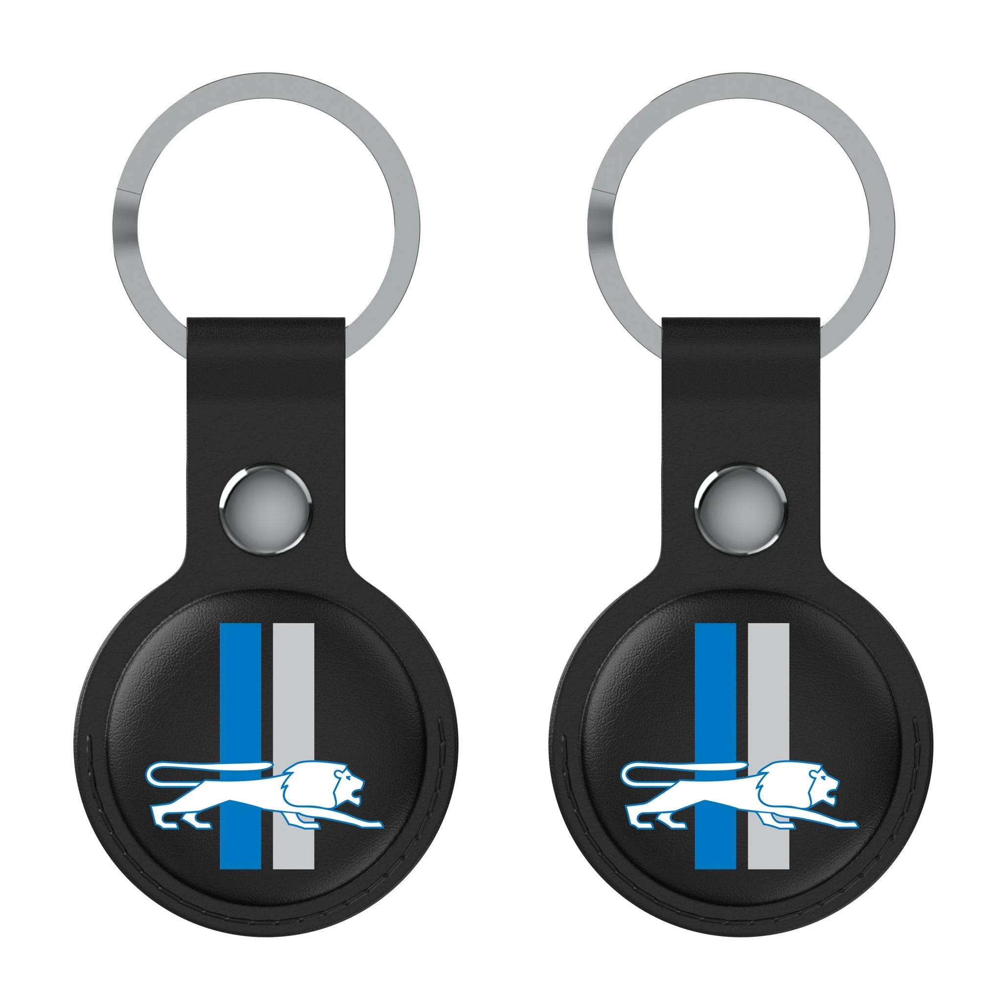 Detroit Lions Retro Insignia Black Airtag Holder 2-Pack - Image 2