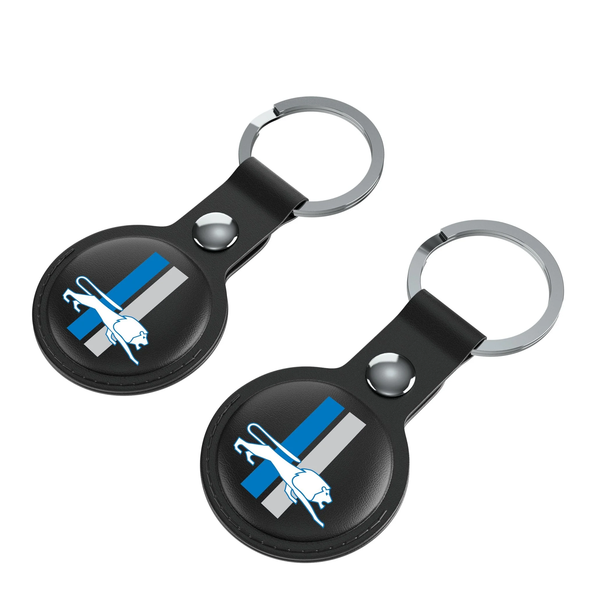 Detroit Lions Retro Insignia Black Airtag Holder 2-Pack - Image 3