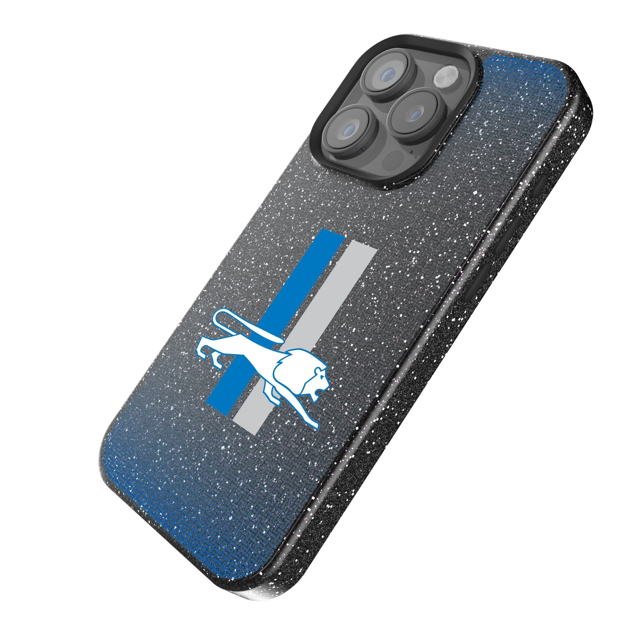 Detroit Lions Retro Linen Bling Phone Case for Apple iPhone - Image 2