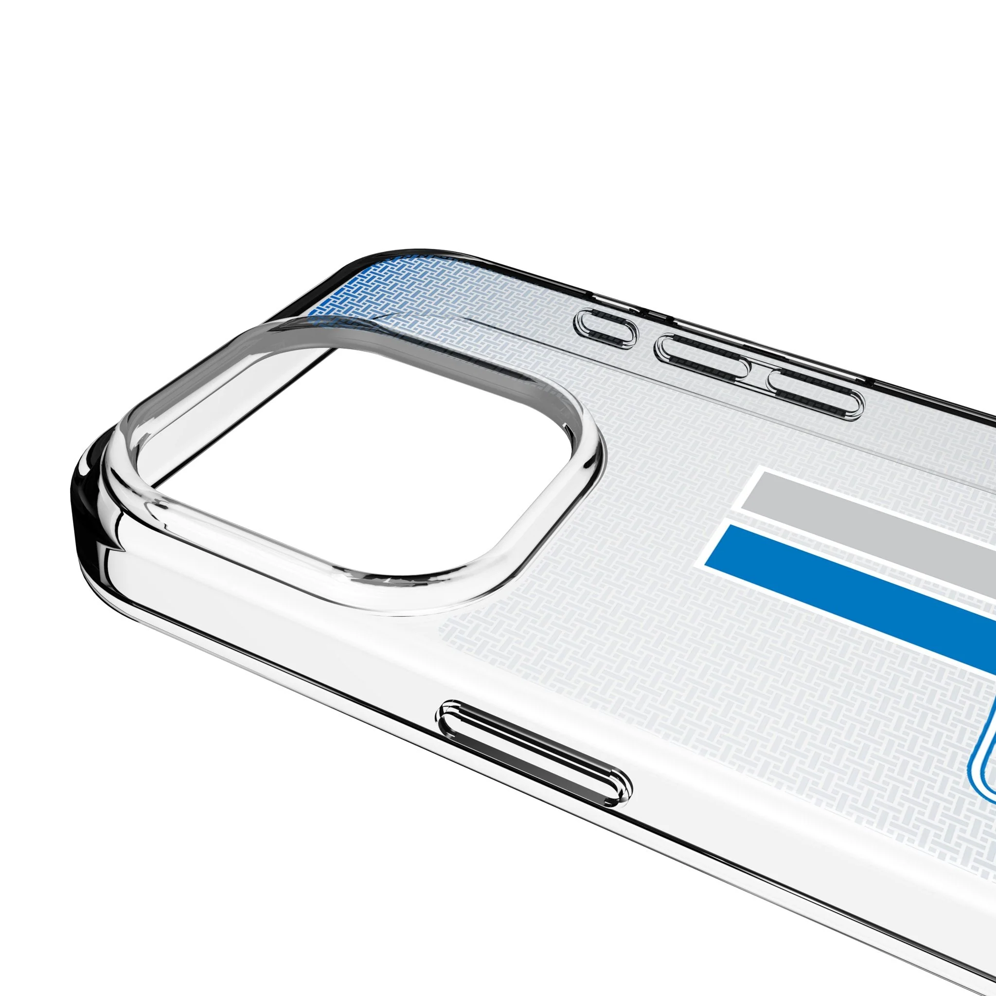 Detroit Lions Retro Linen Clear Phone Case for Apple iPhone - Image 3
