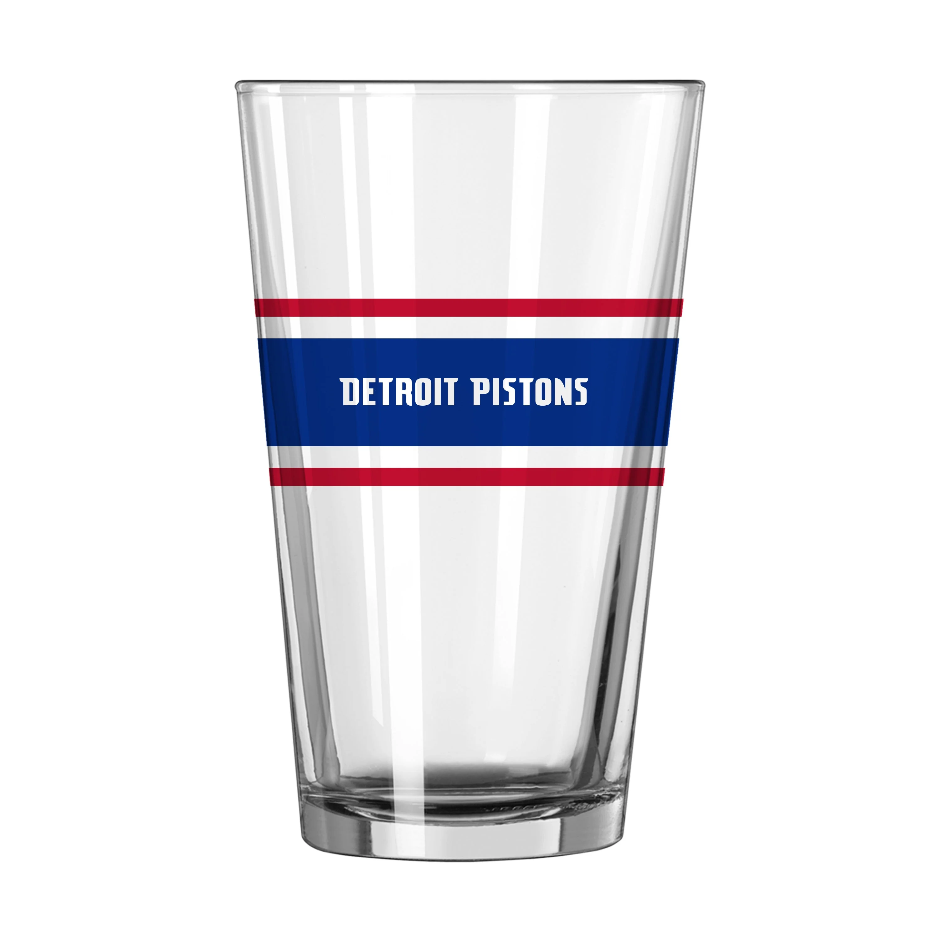 Detroit Pistons 16oz Stripe Pint Glass - Image 2