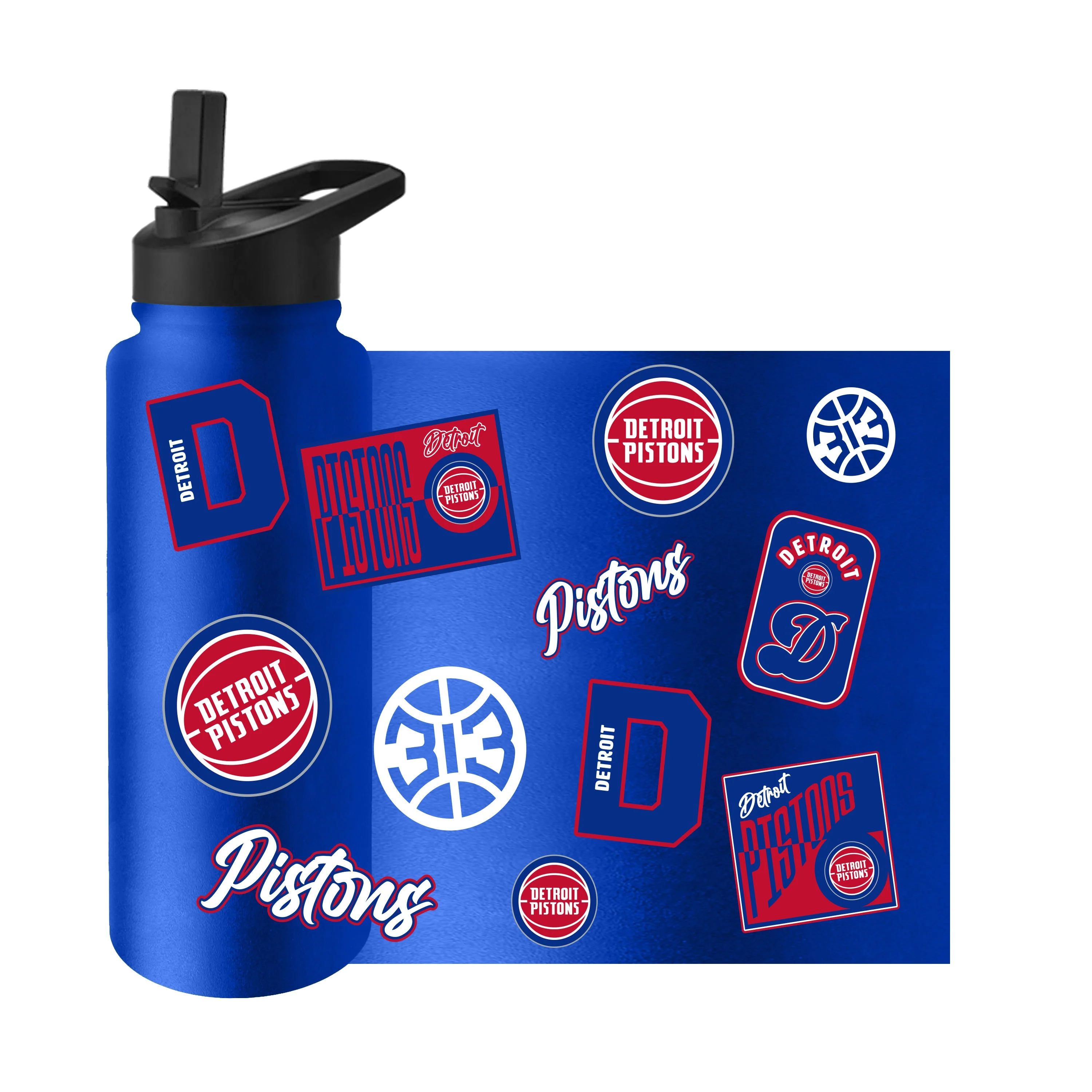 Detroit Pistons 34oz Dreamweave Quencher Bottle - Image 3
