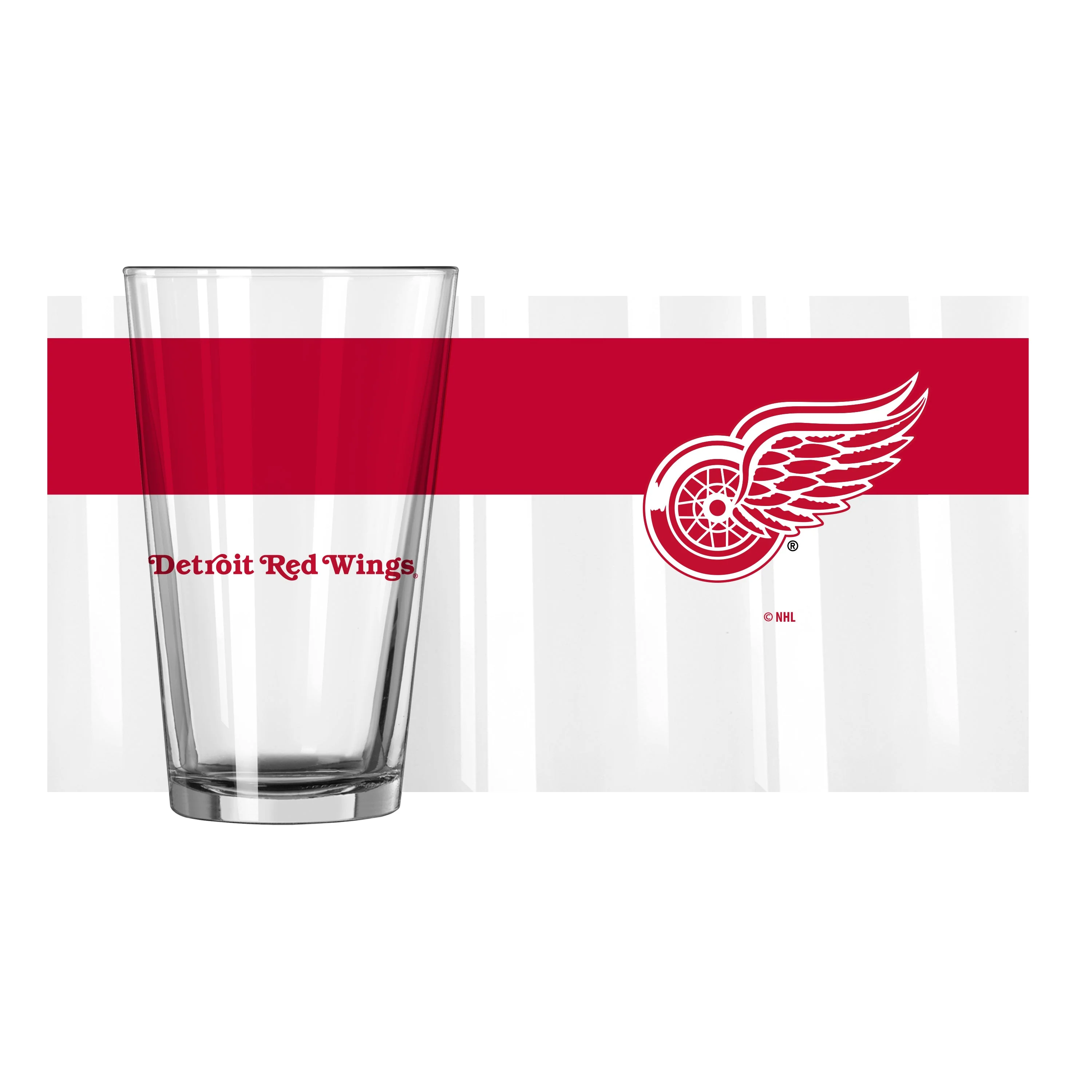 Detroit Red Wings 16oz Colorblock Pint Glass - Image 2