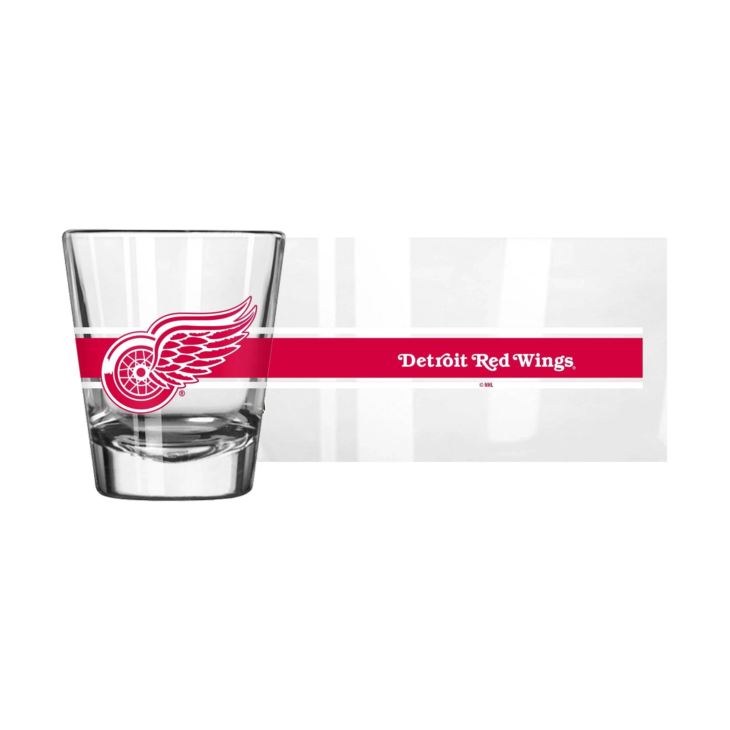 Detroit Red Wings 2oz Stripe Shot Glass - Image 2