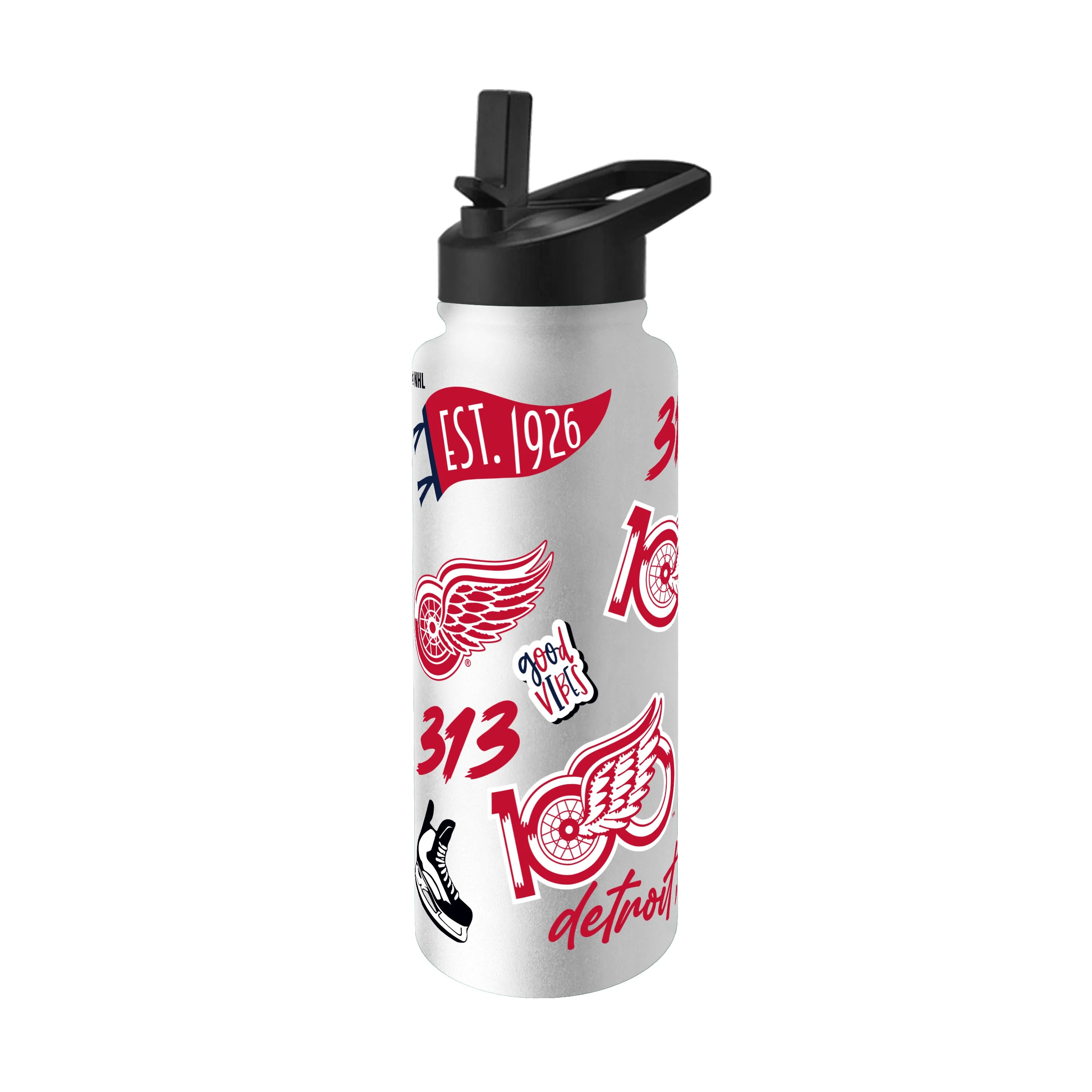 Detroit Red Wings 34oz 100th Anniversary Native Quencher Bottle