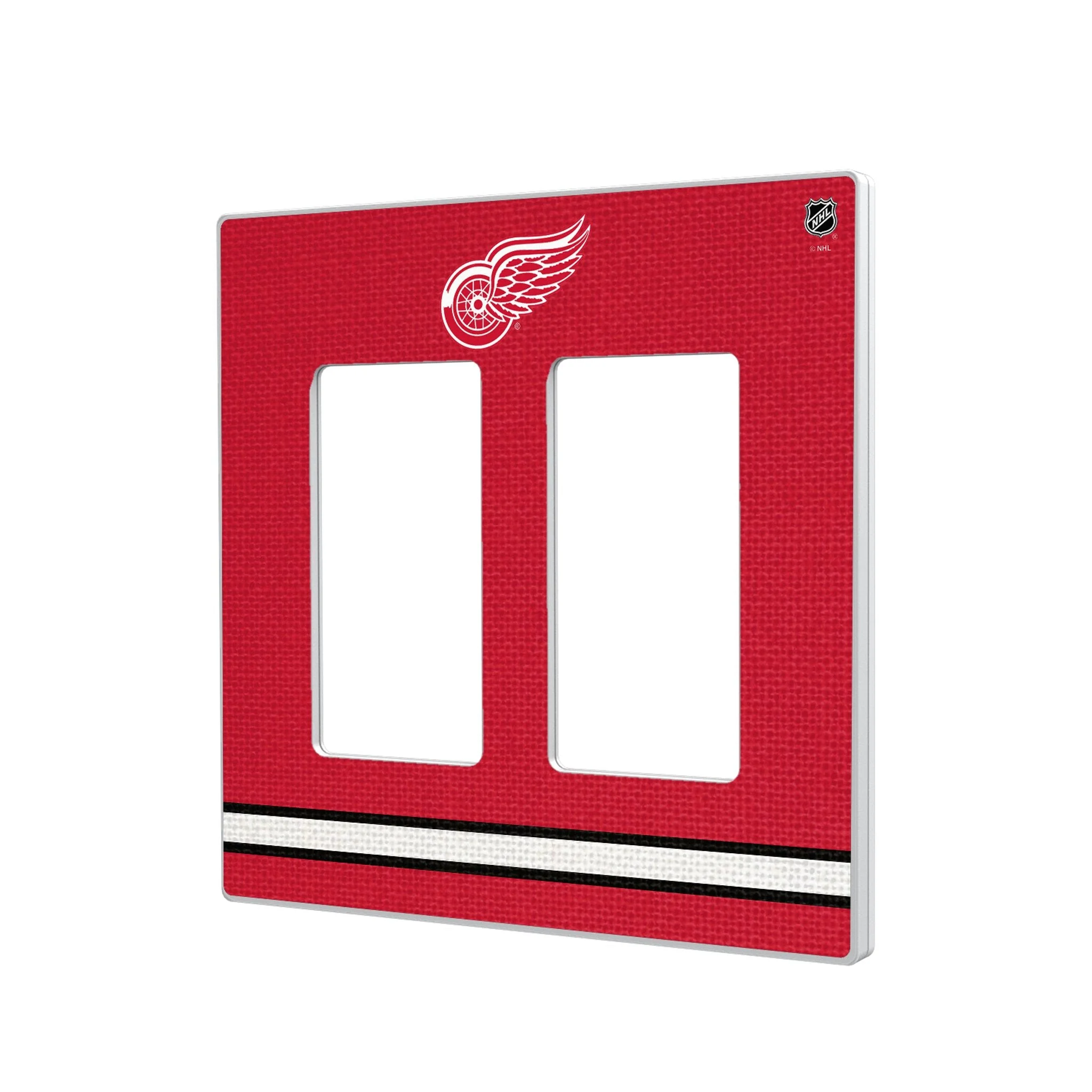 Detroit Red Wings Stripe Hidden-Screw Light Switch Plate - Image 4