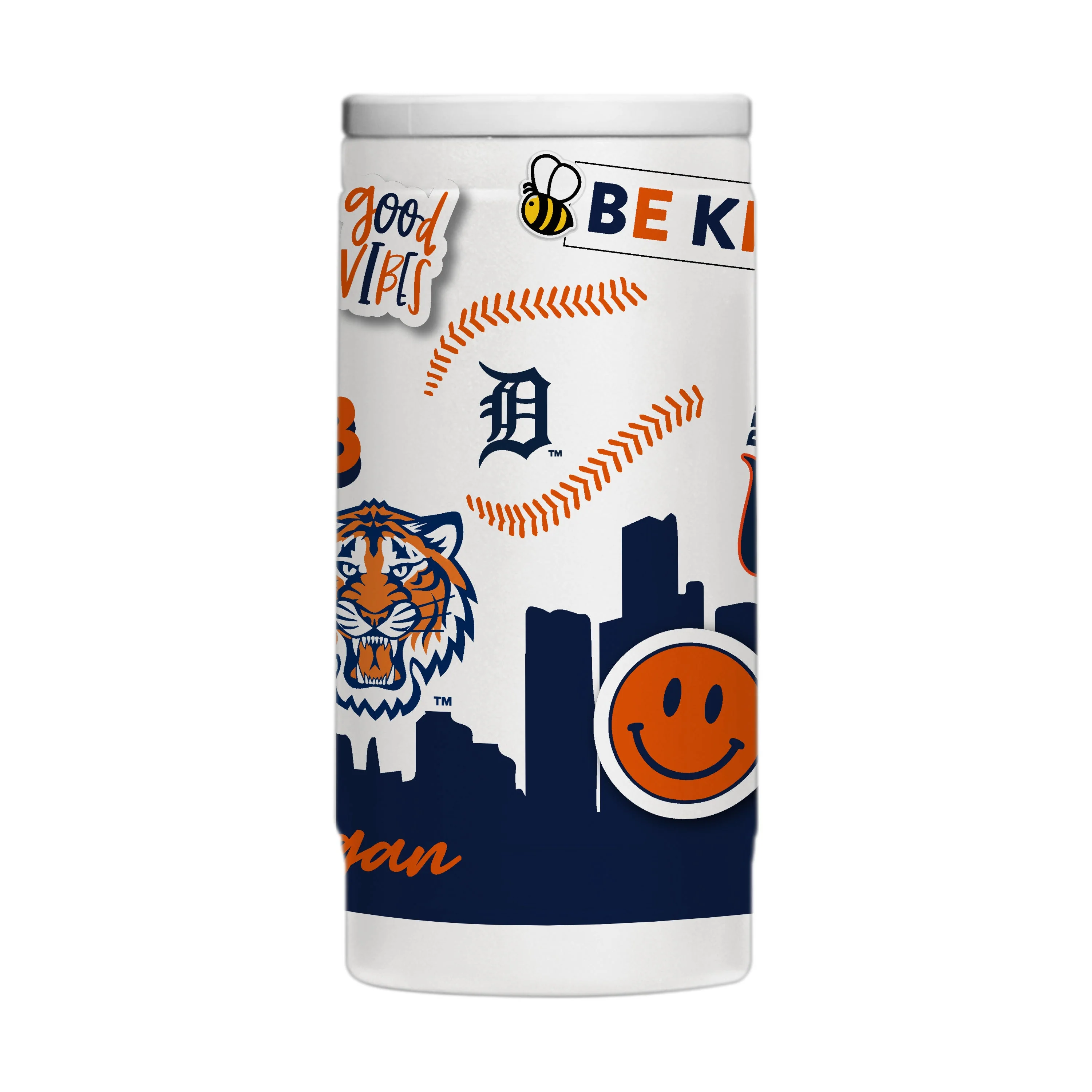Detroit Tigers 12oz Native Powder Coat Slim Can Coolie - Image 2