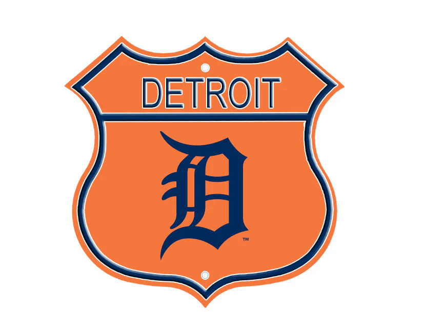 Detroit Tigers Embossed Steel Route Sign
