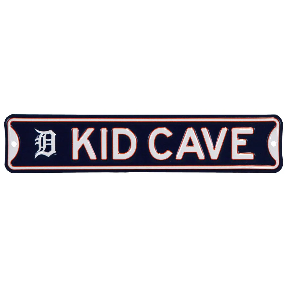 Detroit Tigers- KID CAVE -Steel Embossed MLB Mini Street Sign