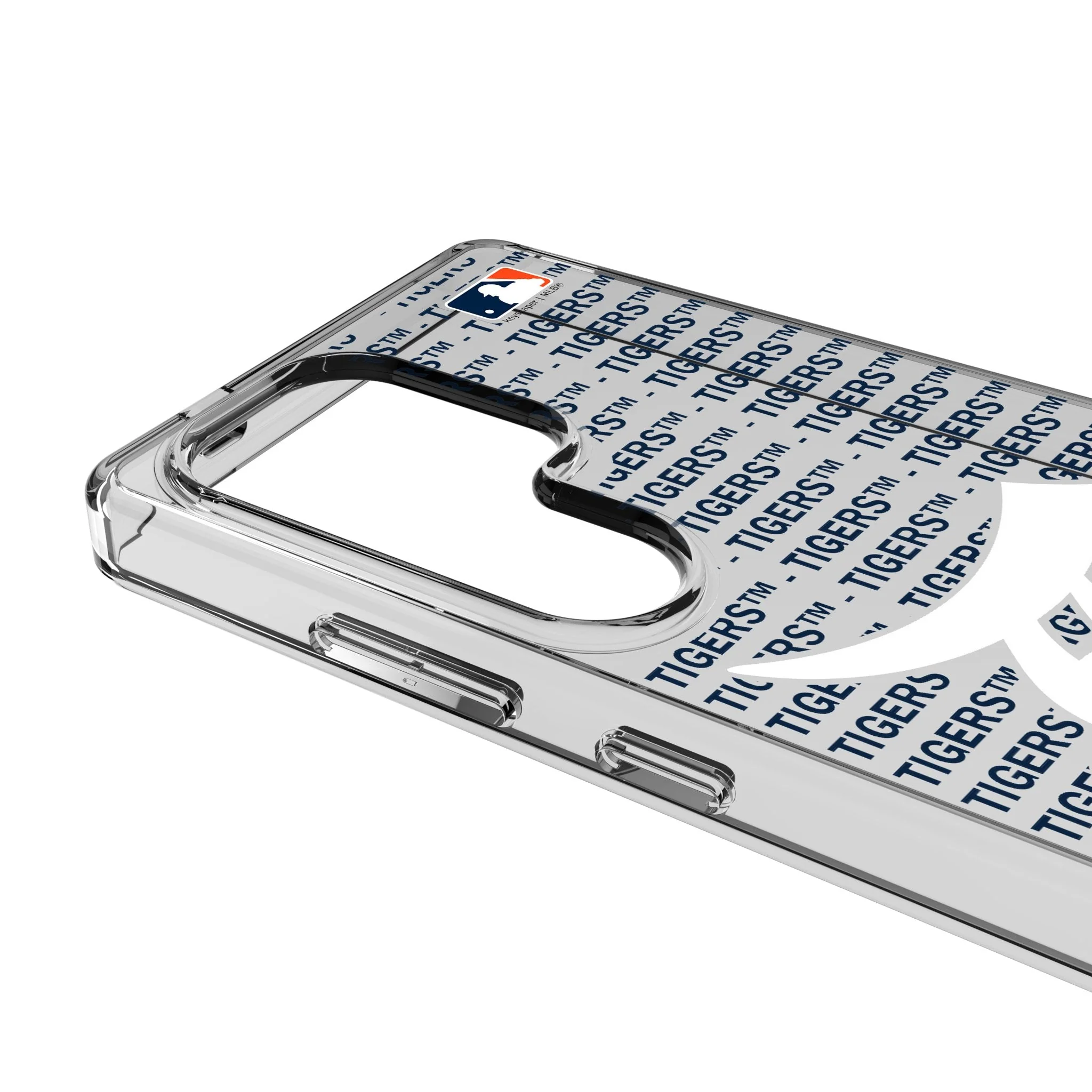 Detroit Tigers Text Backdrop Clear Phone Case for Samsung Galaxy - Image 3