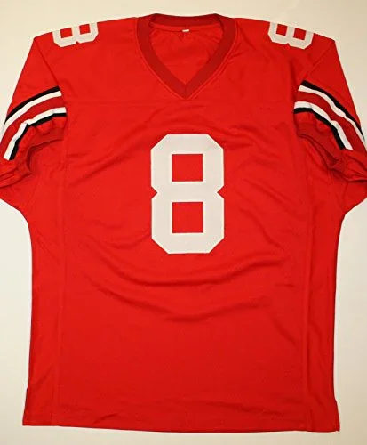 Devier Posey Autographed Red College Style Jersey- JSA Authenticated - Image 3