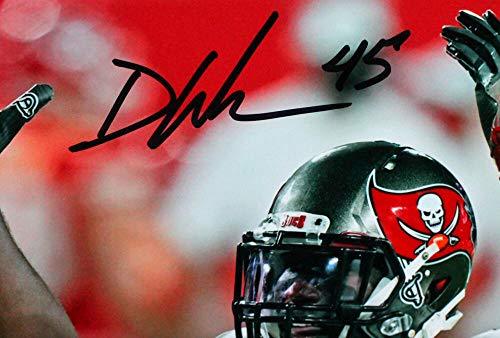 Devin White Autographed Buccaneers 8x10 Arms Up Photo- Beckett W Auth Black - Image 2