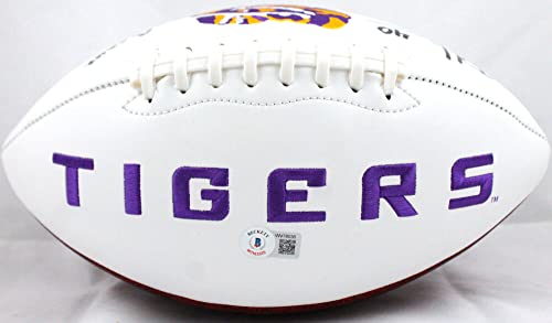 Devin White Autographed LSU Tigers Logo Football w/Insc.-Beckett W Hologram Black - Image 4