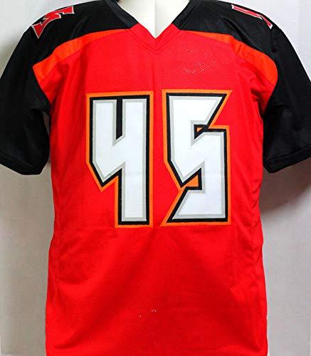 Devin White Autographed Red/Black Pro Style Jersey- Beckett Witnessed 4 - Image 2