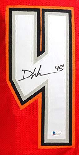 Devin White Autographed Red/Black Pro Style Jersey- Beckett Witnessed 4 - Image 3