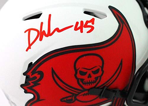 Devin White Autographed Tampa Bay Bucs Lunar Speed Mini Helmet- Beckett W Red - Image 3