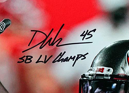 Devin White Signed Buccaneers 16x20 Arms Up Photo W/Insc- Beckett W Auth Black - Image 2