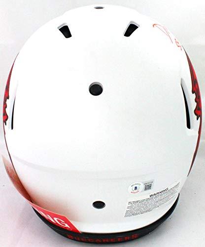 Devin White Signed TB Bucs Authentic Lunar Speed F/S Helmet Insc- Beckett W Red - Image 3
