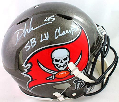 Devin White Signed TB Bucs F/S Authentic Speed Helmet W/Insc- Beckett W White