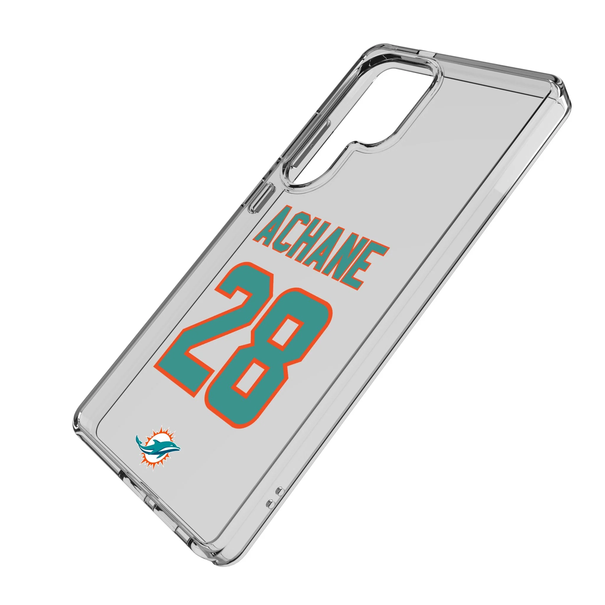 De'Von Achane Miami Dolphins 28 Game Tactic Clear Phone Case for Samsung Galaxy - Image 2