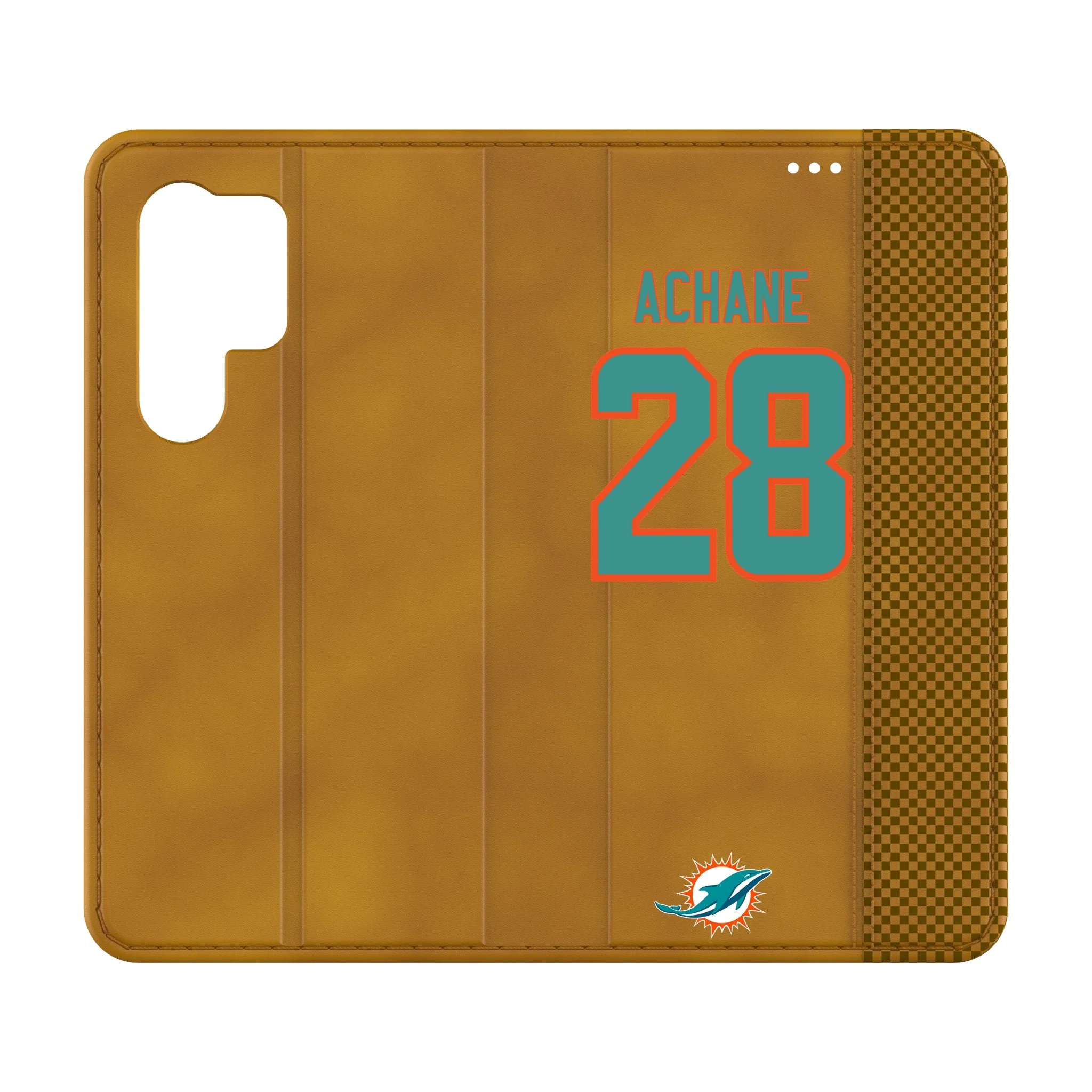 De'Von Achane Miami Dolphins 28 Game Tactic Folio Phone Case for Samsung Galaxy