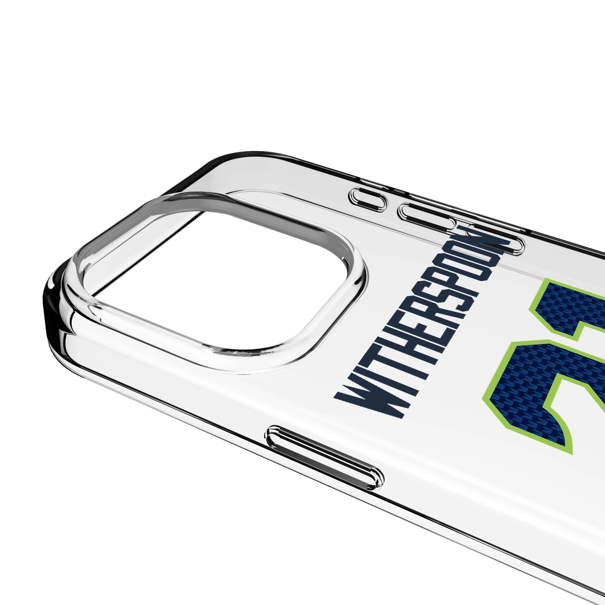Devon Witherspoon Seattle Seahawks 21 Game Tactic Clear Phone Case for Apple iPhone - Image 3