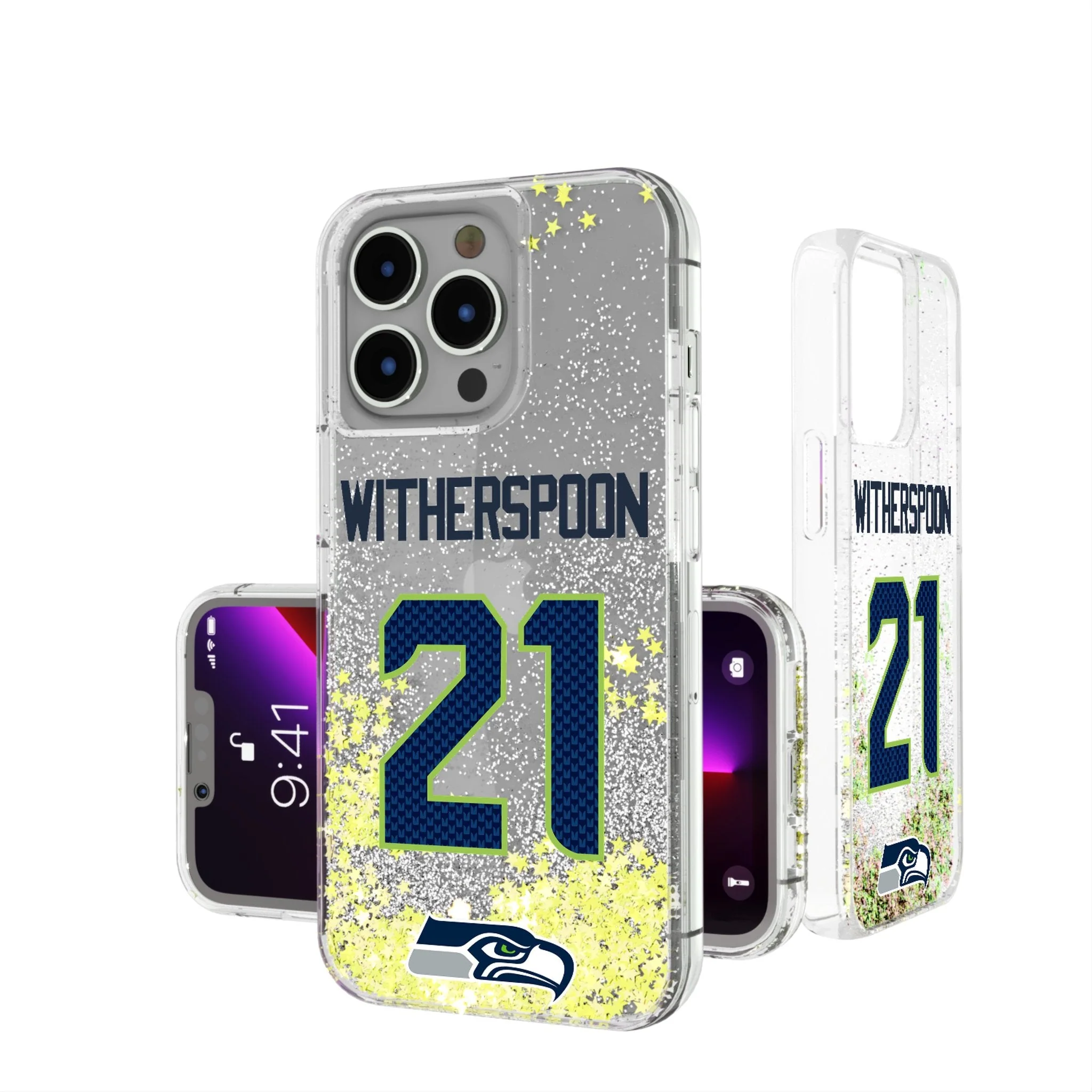 Devon Witherspoon Seattle Seahawks 21 Ready Glitter Phone Case