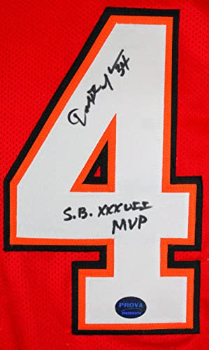 Dexter Jackson Autographed Red Pro Style Jersey w/SB MVP-Prova Auth Black - Image 5