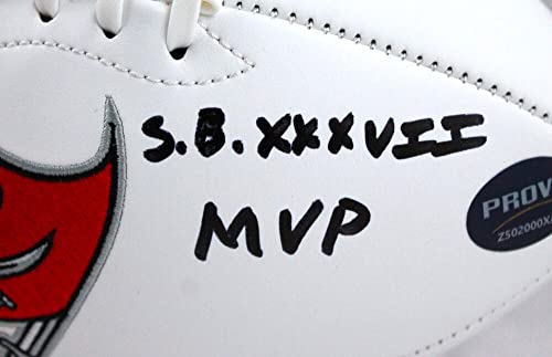 Dexter Jackson Autographed Tampa Bay Buccaneers Logo Football w/SB MVP-Prova Black - Image 3