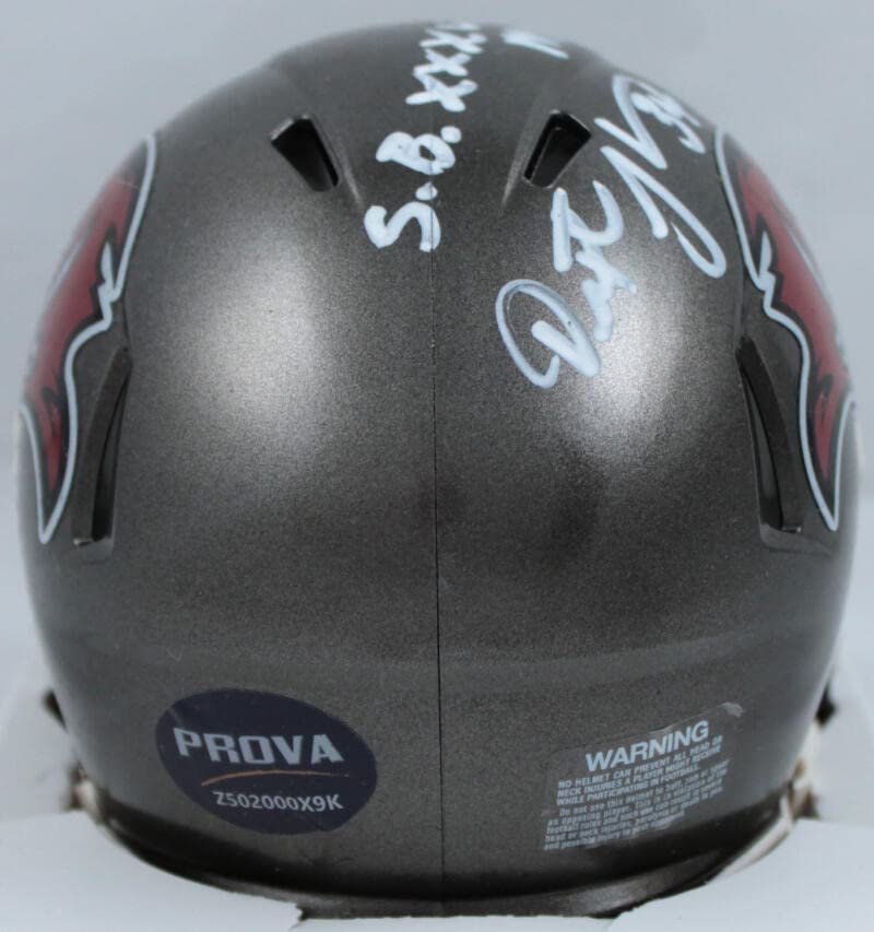 Dexter Jackson Autographed Tampa Bay Buccaneers Speed Mini Helmet w/SB MVP-Prova White - Image 2