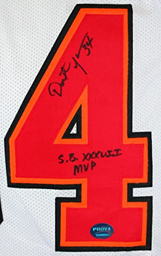 Dexter Jackson Autographed White Pro Style Jersey w/SB MVP-Prova Auth Black - Image 5