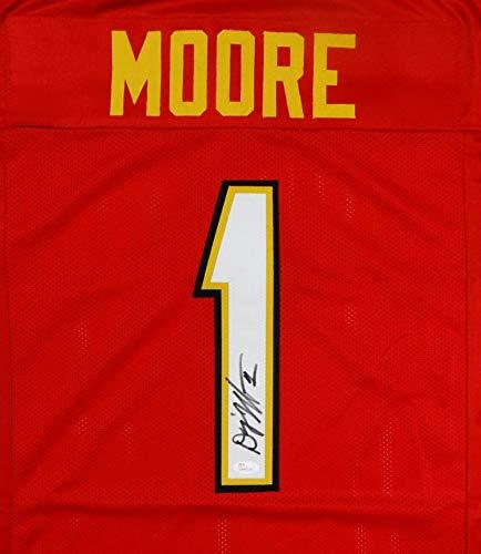 DJ Moore Autographed Red College Style Jersey- JSA W Authenticated 1 - Image 2