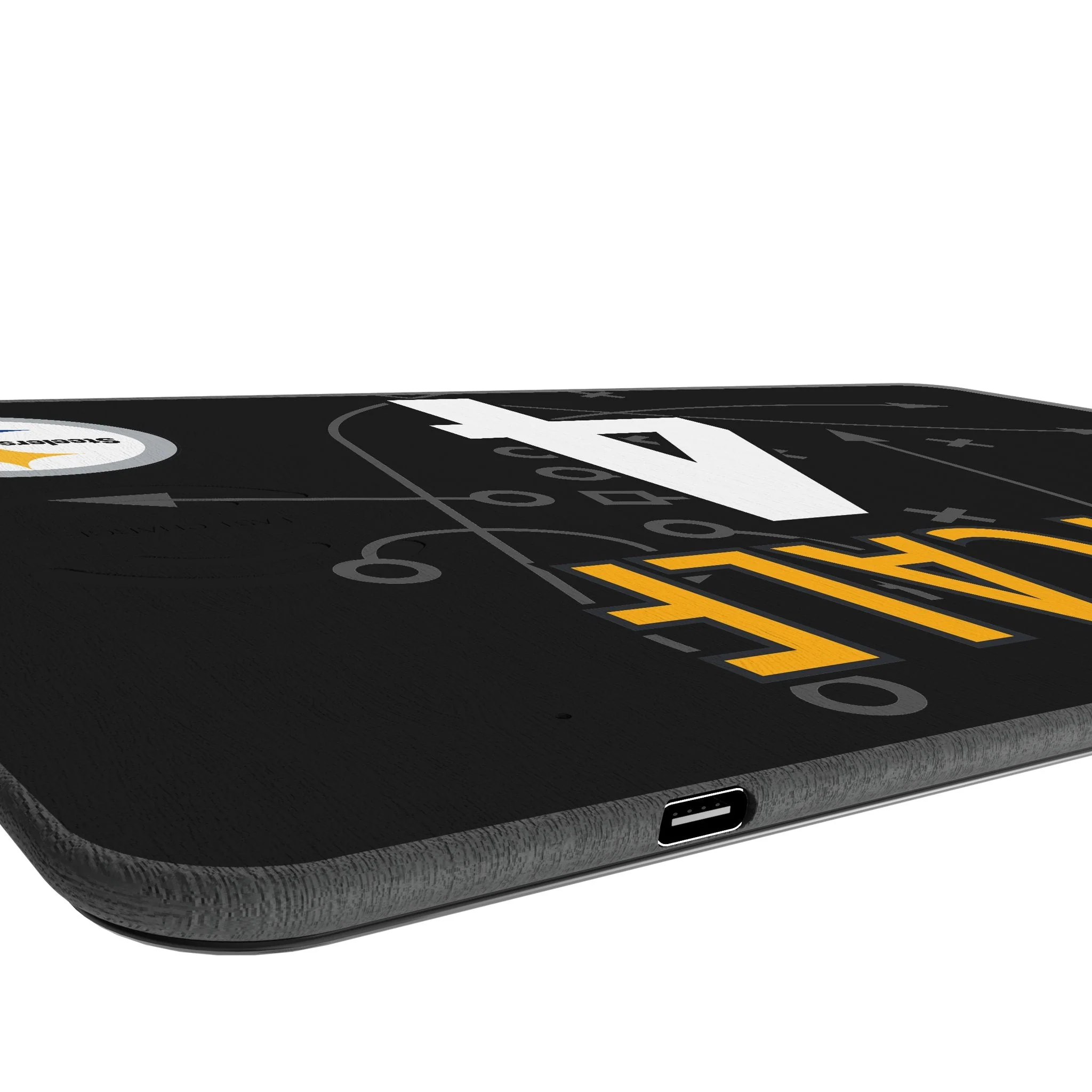 DK Metcalf Pittsburgh Steelers 4 Game Tactic 15-Watt Wireless Charger and Mouse Pad - Image 3