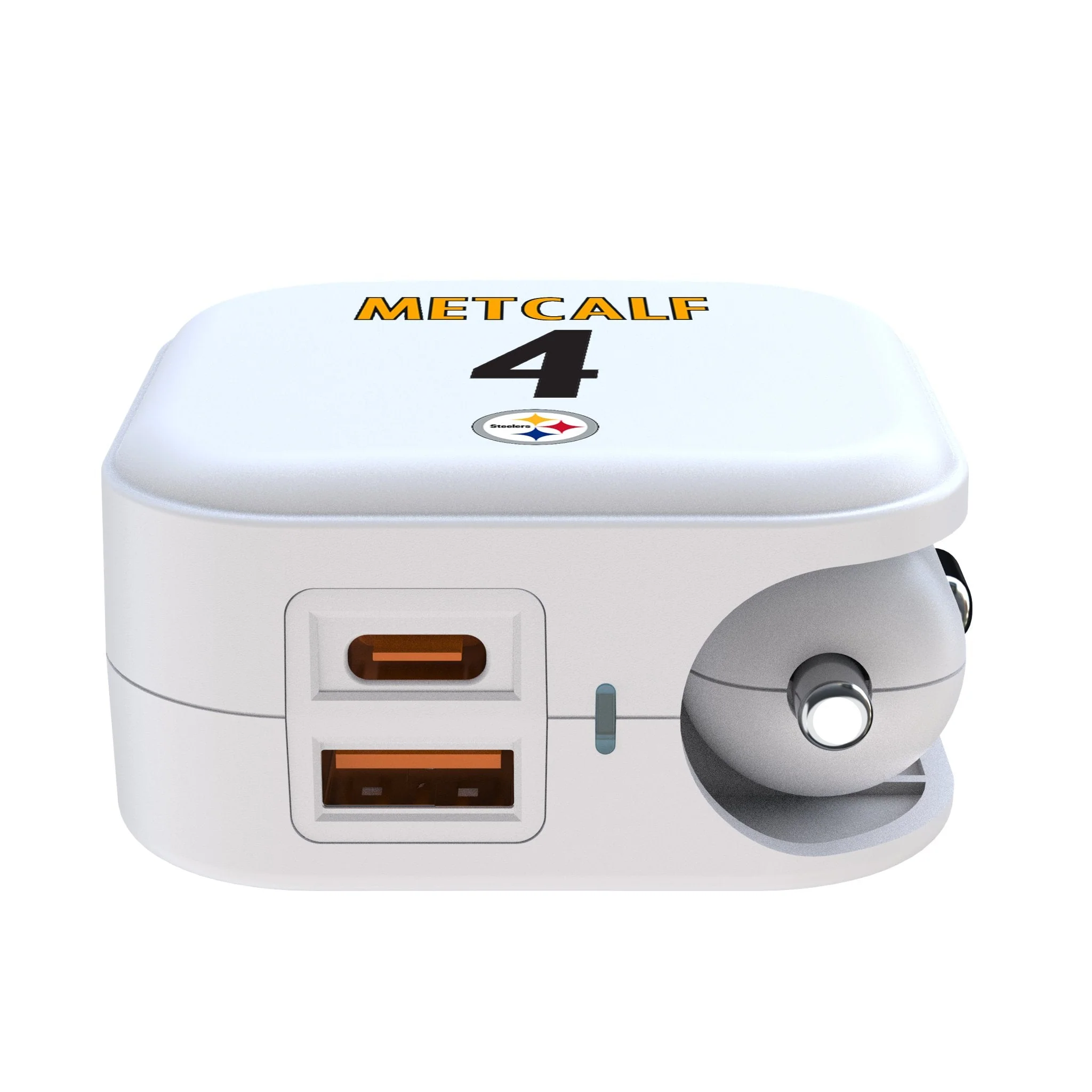 DK Metcalf Pittsburgh Steelers 4 Game Tactic 2 in 1 USB Charger - Image 2