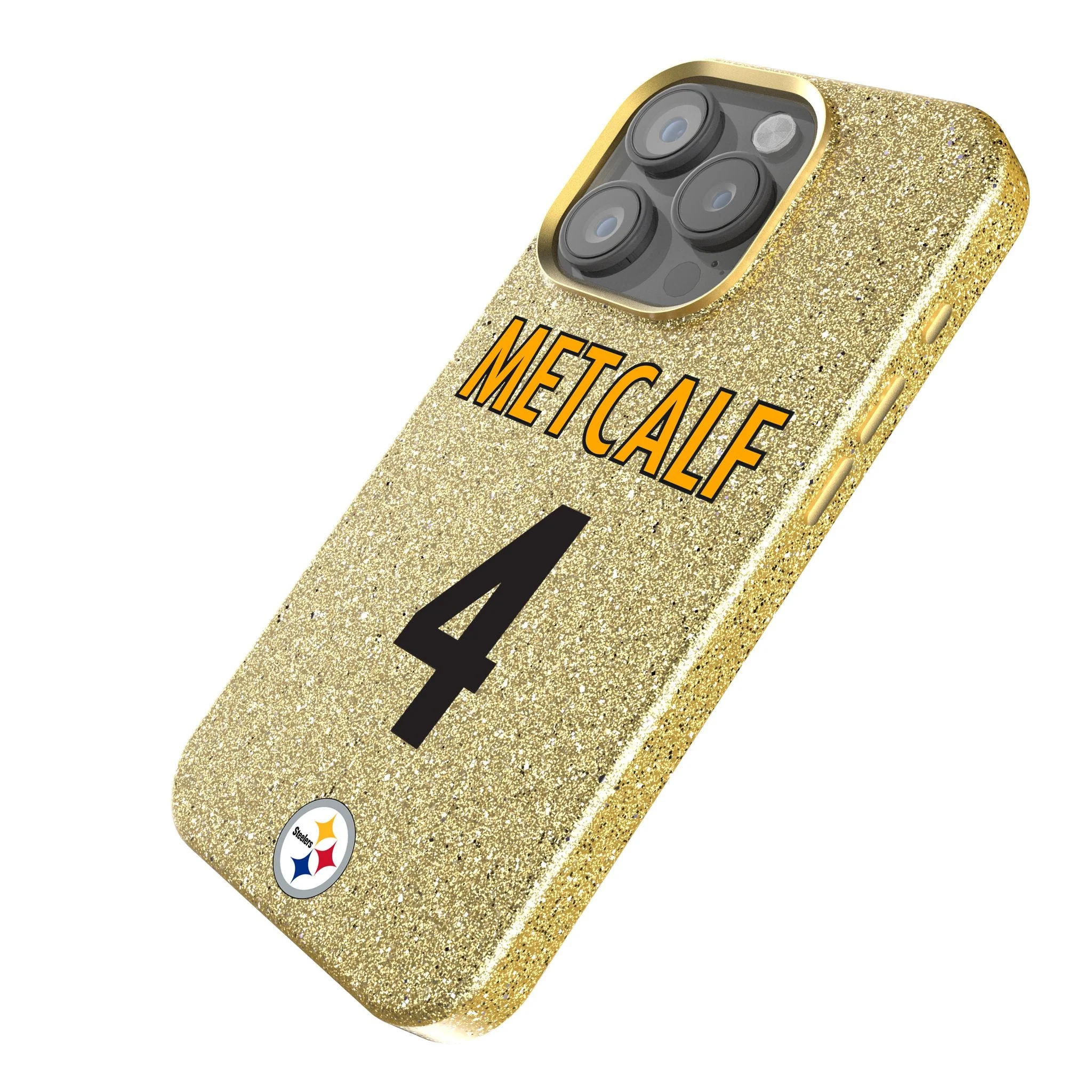 DK Metcalf Pittsburgh Steelers 4 Game Tactic Bling Phone Case for Apple iPhone - Image 2