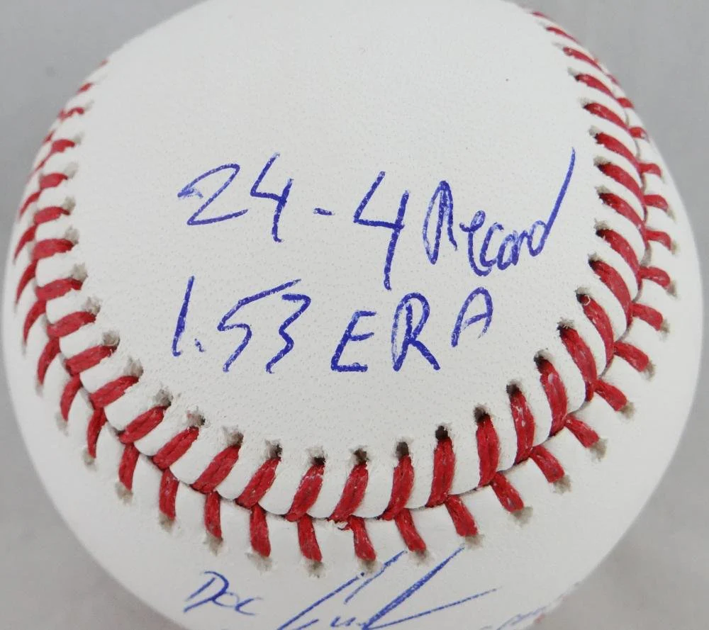 Doc Gooden Autographed Rawlings OML Baseball w/Stat Inscriptions- JSA W Auth - Image 2