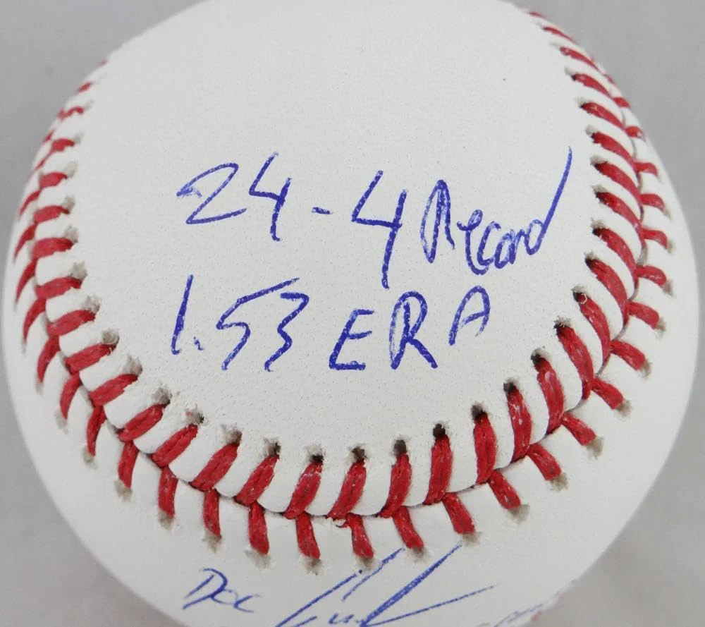 Doc Gooden Autographed Rawlings OML Baseball w/Stat Inscriptions- JSA W Auth - Image 7