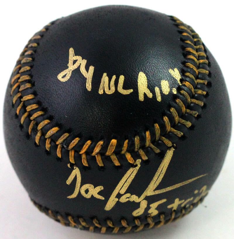 Doc Gooden Autographed Rawlings OML Black Baseball W/ 3 Inscriptions- JSA W Auth - Image 7