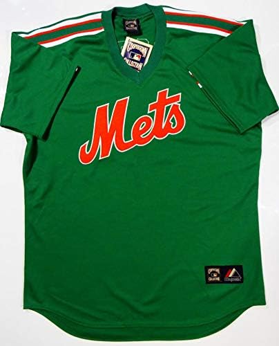 Doc Gooden Signed New York Mets Green Majestic Jersey w/ 86 WS Champs-JSA W Auth - Image 2