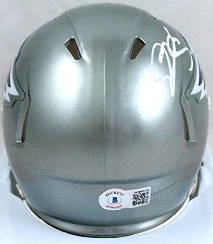 Donovan McNabb Autographed Philadelphia Eagles Flash Speed Mini Helmet-Beckett W Hologram White - Image 2