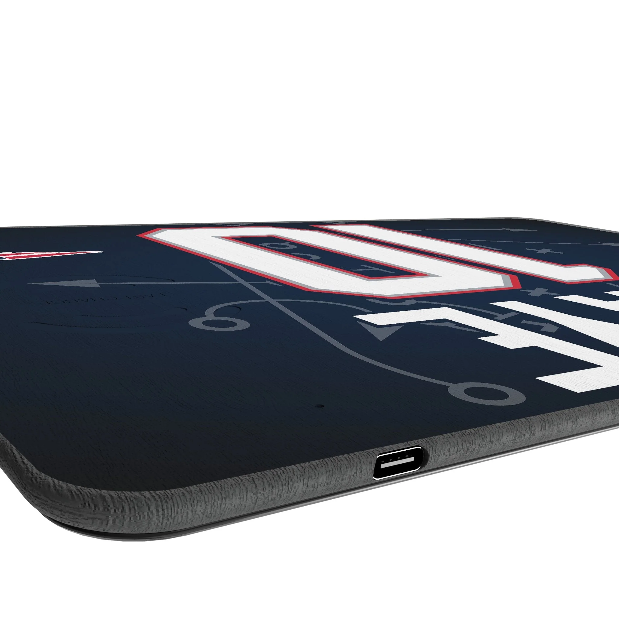 Drake Maye New England Patriots 10 Game Tactic 15-Watt Wireless Charger and Mouse Pad - Image 3