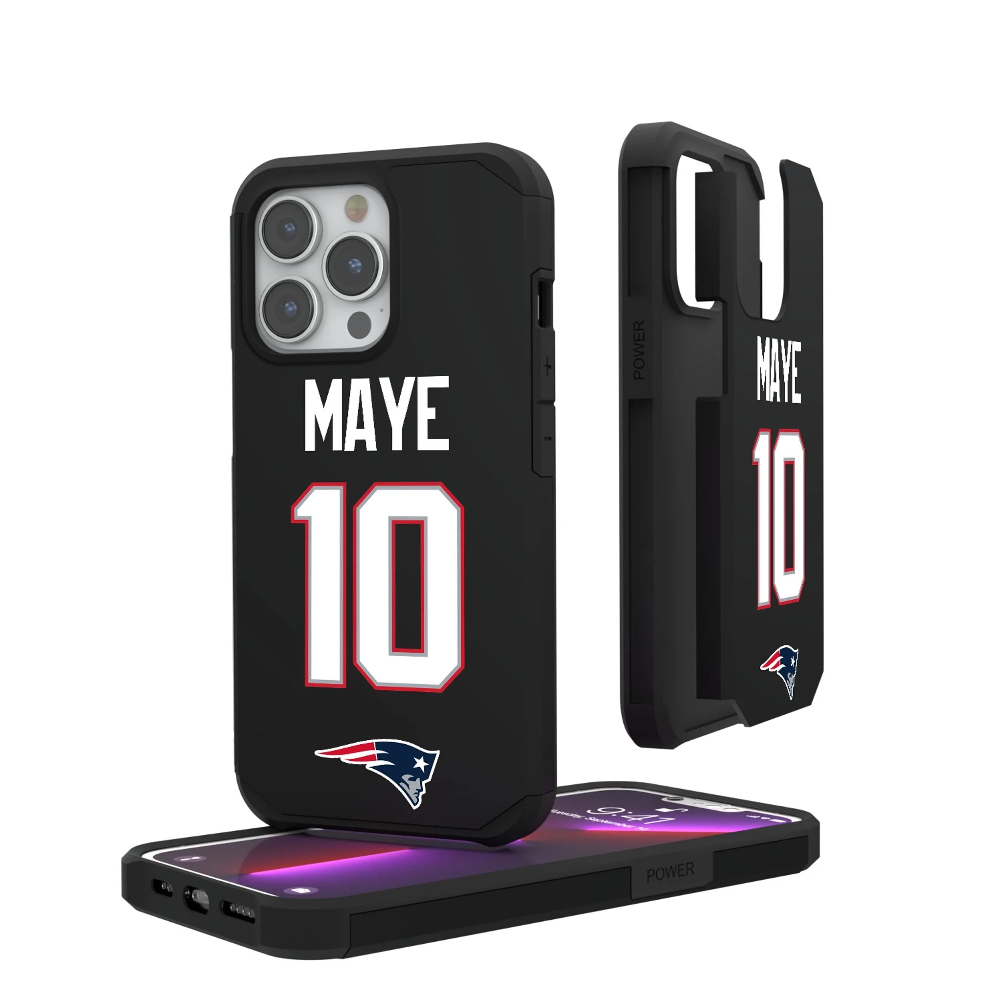Drake Maye New England Patriots 10 Ready Rugged Phone Case