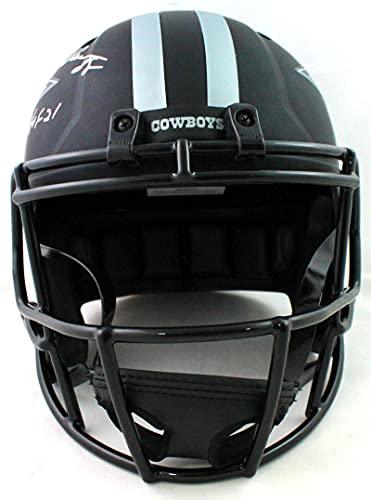 Drew Pearson Autographed Cowboys Eclipse Speed F/S Helmet w/HOF- Beckett W Sil - Image 4