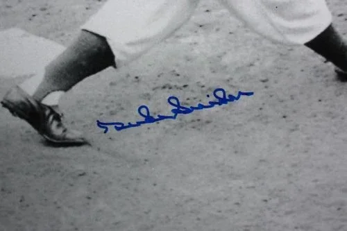 Duke Snider Autographed 16x20 BW Swinging Photo- JSA Authenticated - Image 2