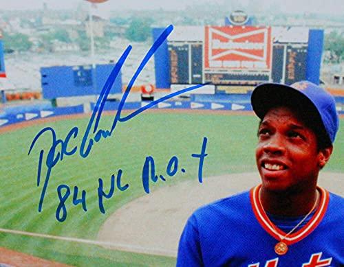 Dwight Gooden Autographed NY Mets Tossing Ball Photo w/ 84 NL ROY- JSA W Blue - Image 2