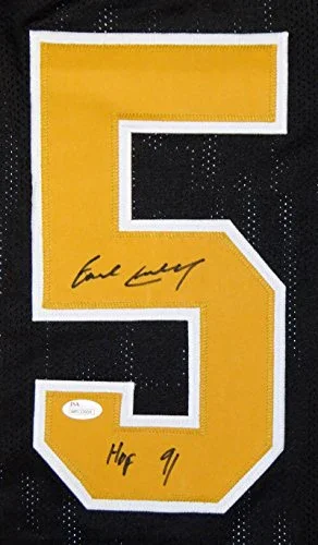 Earl Campbell Autographed Black Pro Style Jersey With HOF- JSA Witnessed Auth - Image 3