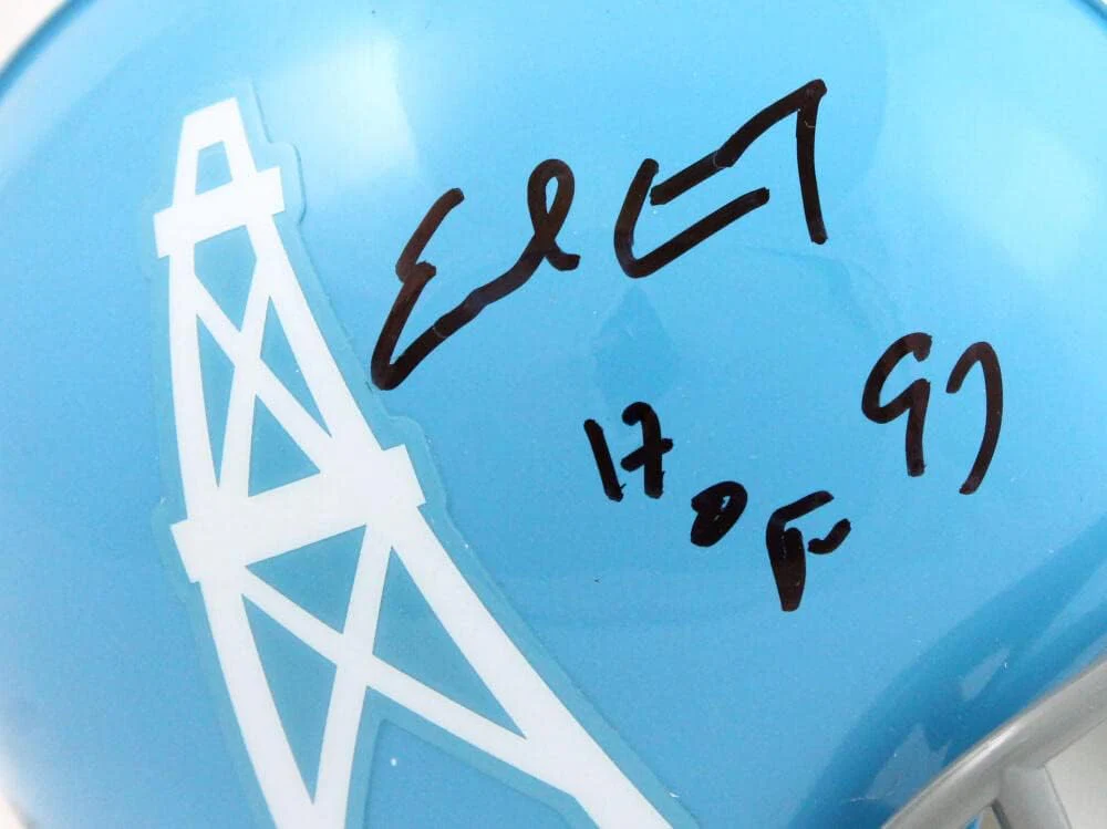 Earl Campbell Autographed Houston Oilers 60-62 TB Mini Helmet W/HOF- JSA W *Blk - Image 3