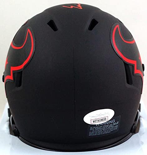 Earl Campbell Autographed Houston Texans Eclipse Mini Helmet w/HOF- JSA W Red Across Top - Image 2